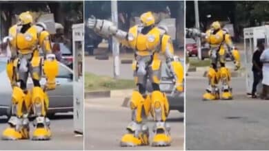 Robot spotted controlling traffic on Nigerian road, it stuns many