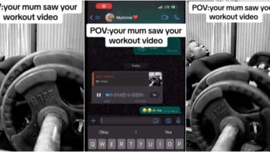 "You're placing such weight on your womb?" - Lady sends her workout video to her mum, her response causes buzz