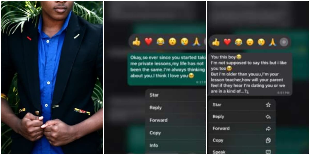 “You dey scatter my head ma”- Leaked chats between 19-year-old boy and his female private teacher cause buzz online