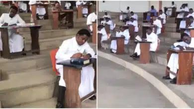 Video shows reverend fathers writing examination, hall arrangement shocks many