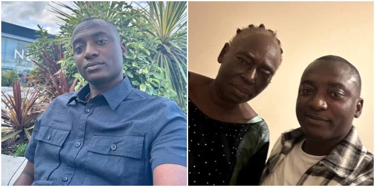 Nigerian man melts hearts as he flies his mum to the UK, pampers her in