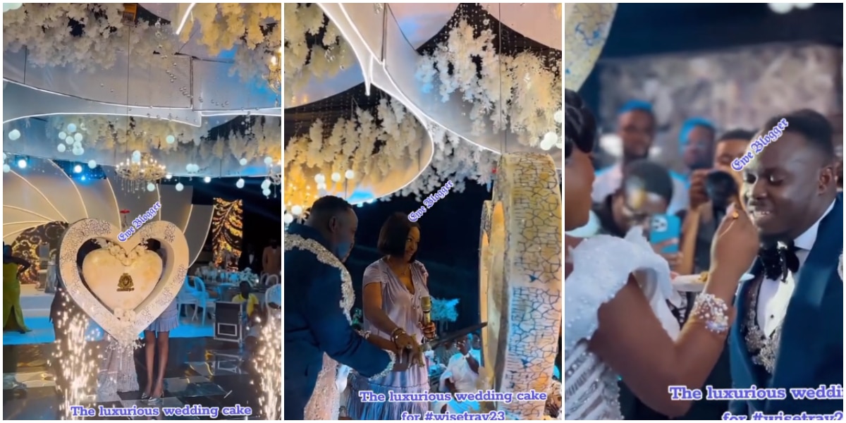 "I will never be poor in my life" - Video shows couple's unusual wedding cake