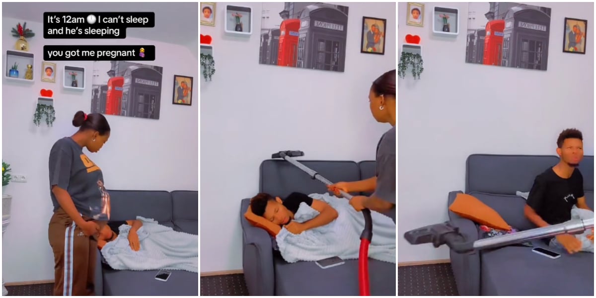 "You got me pregnant" - Lady causes buzz as she wakes her husband in the midnight for sleeping while she couldn't sleep