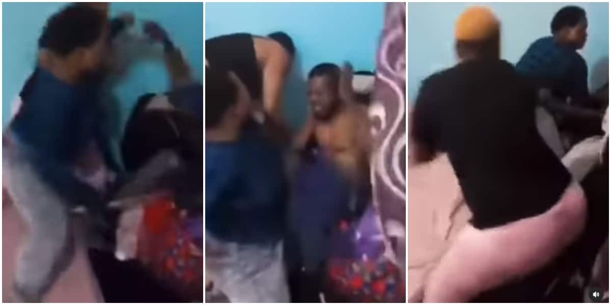 "You get mind cheat on our sister" - Video shows three women assaulting a man over alleged infidelity