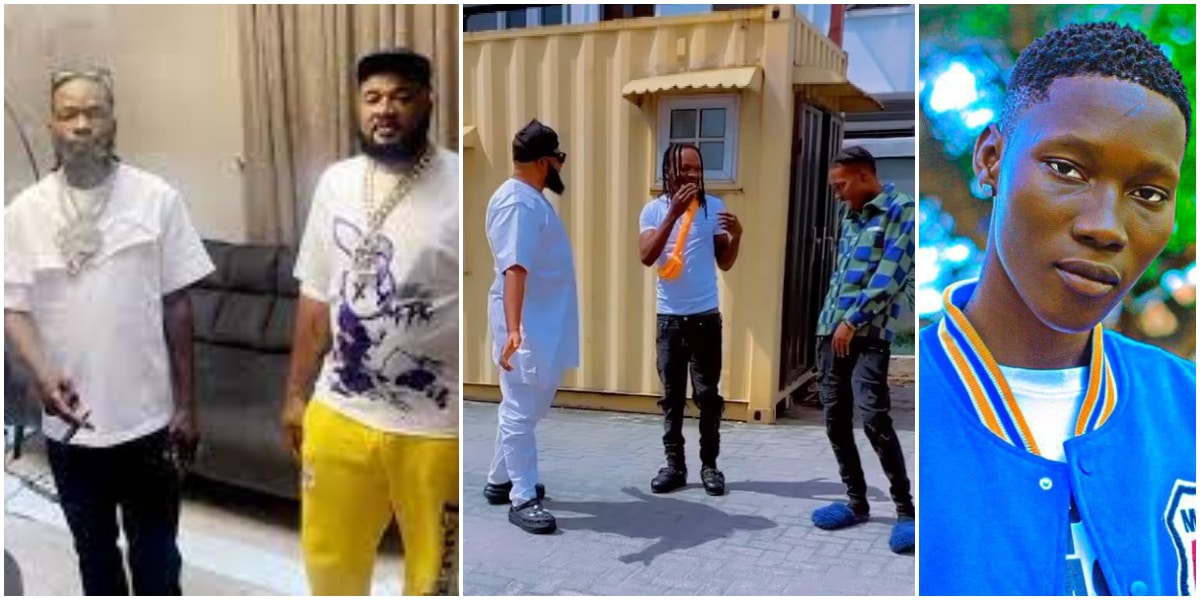 Naira Marley, Sam Larry reunite with Zinoleesky following release from police custody