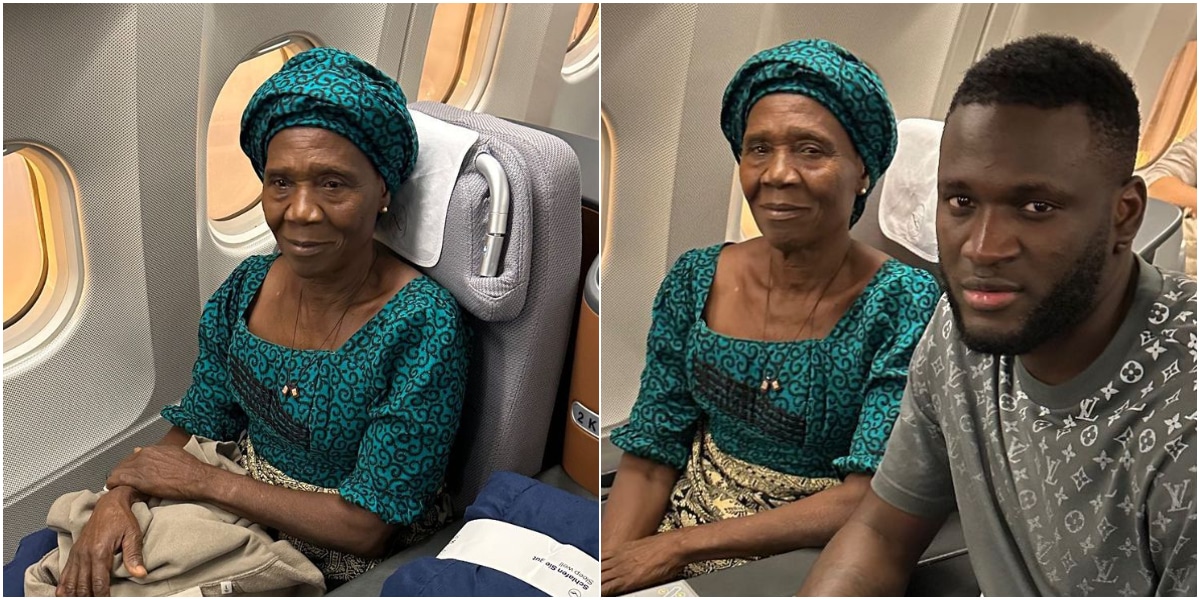 Super Eagles striker, Victor Boniface, flies grandma to Germany to watch him play for the first time