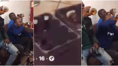 "Drink-a-thon" - Moment thieves forced to drink crates of alcohol they stole from a shop in South Africa