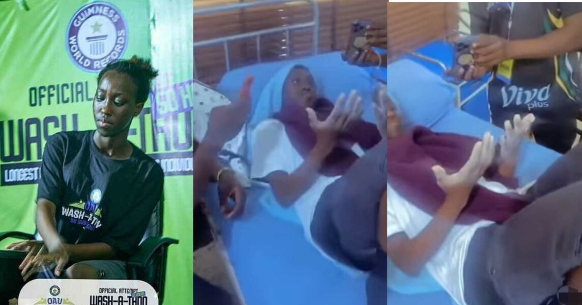 Oau student hand washing marathon hospital