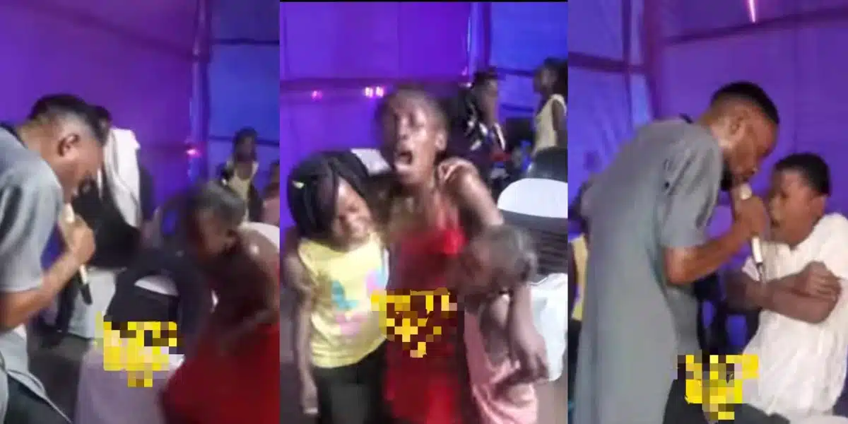 “Kids their age are making inventions in China” — Reactions as pastor engages children in intense prayer session