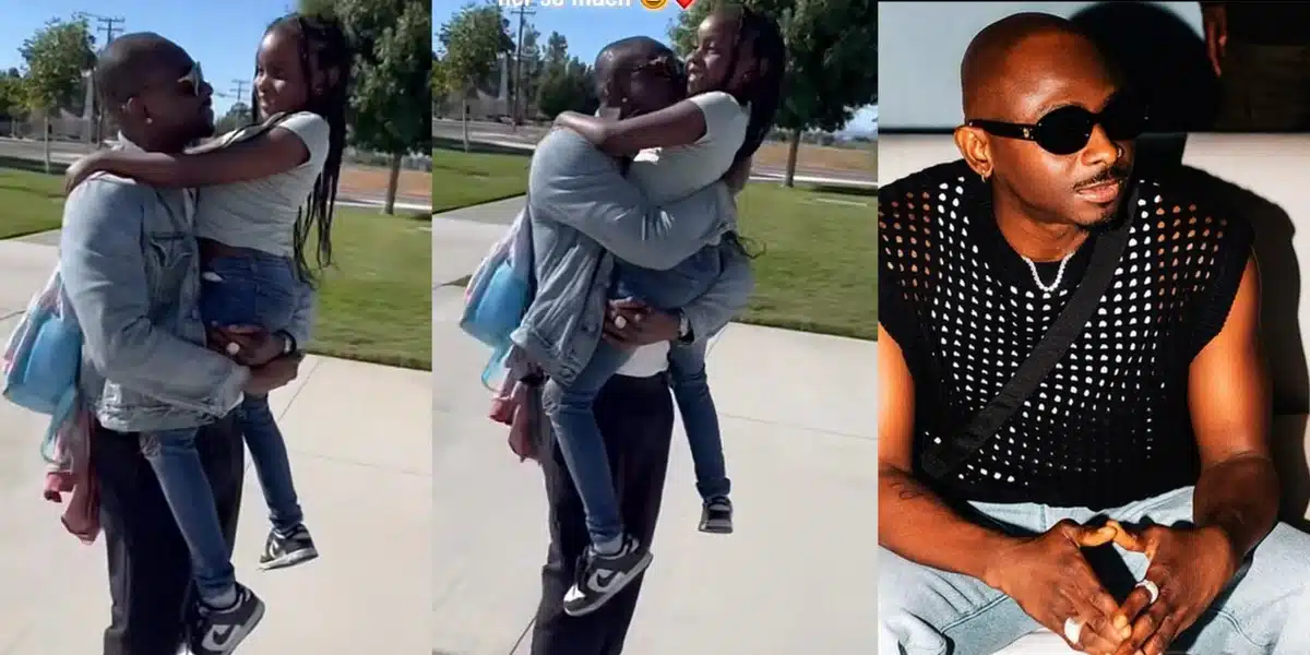 Heartwarming moment Sean Tizzle reunites with daughter after one year