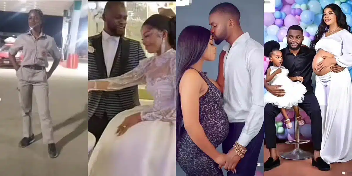 Lady shares how she got married to her husband after she served him fuel as a fuel station attendant