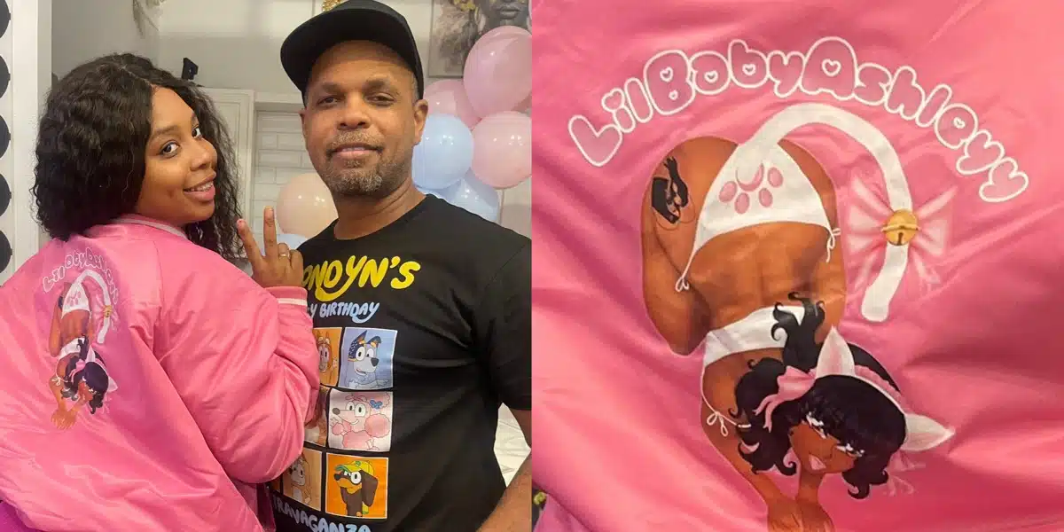 “Your dad is a pervert” — Netizens drag father after he made a jacket with a sexually explicit photo of his daughter for her Onlyfans