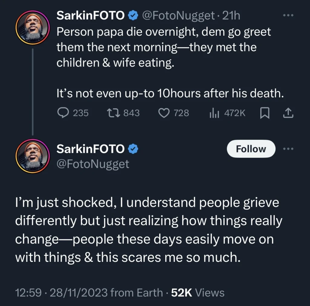 Photographer left in shock after finding family who just lost their dad eating 