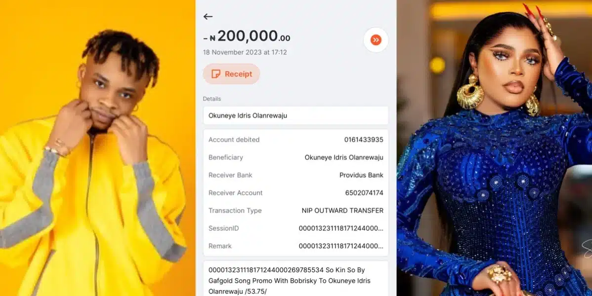 Upcoming artist drags Bobrisky for refusing to post his music on his page after collecting 200k from him for advert