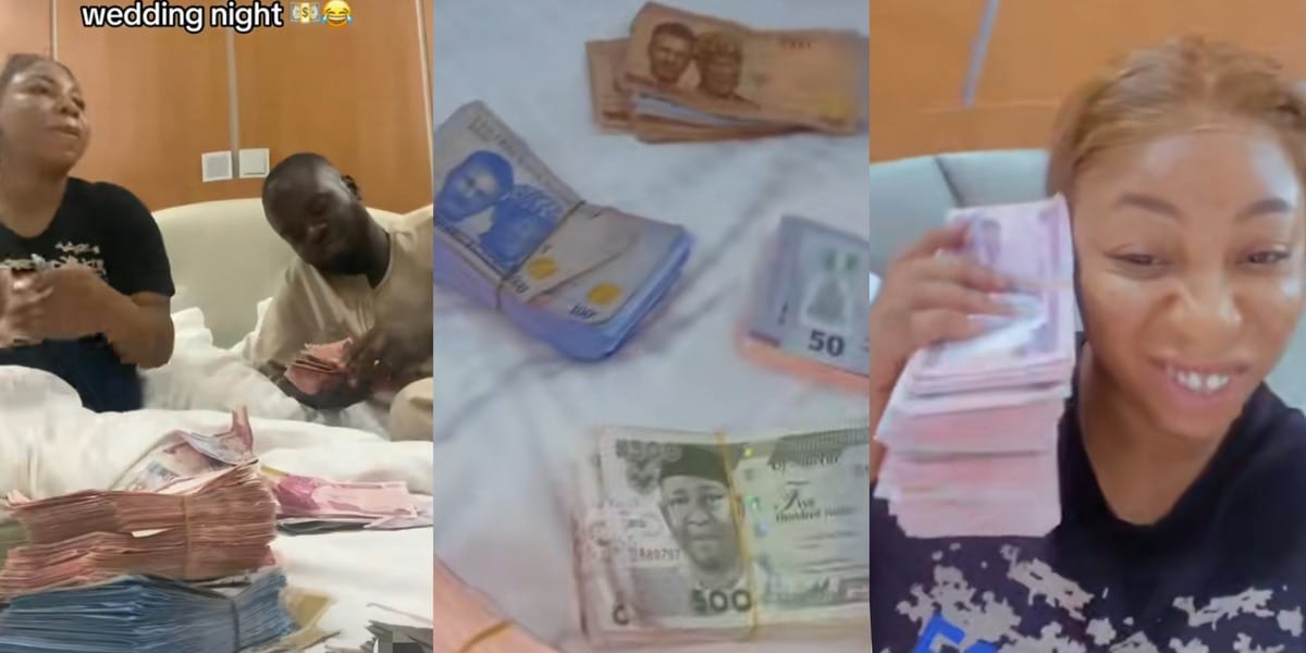 Couple TikTok off bundles of ₦1,000 wedding night