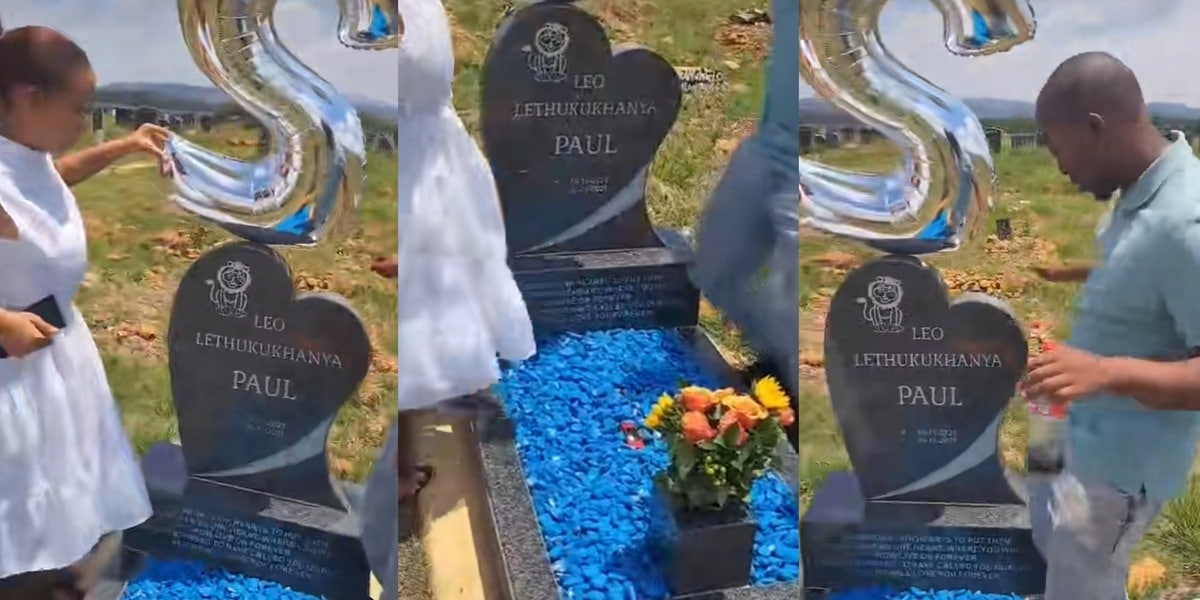 Parents late son's burial ground balloons celebrate 2nd birthday
