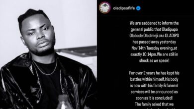 Rapper Oladips passes away at the age of 28