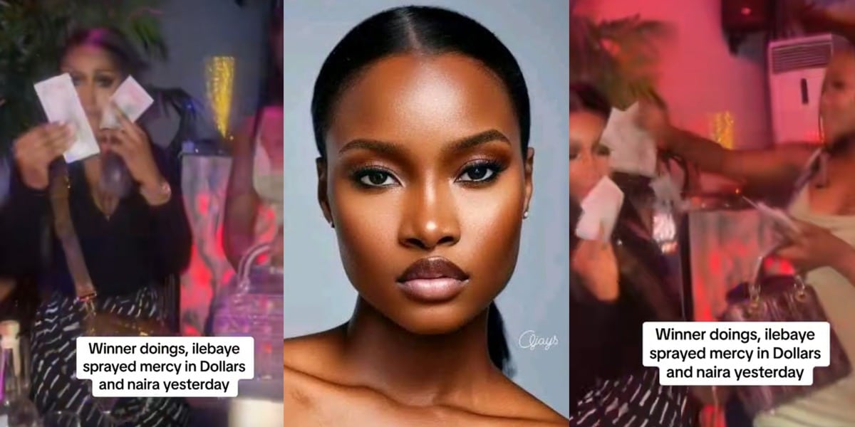 "Money go soon finish" - Outrage as Ilebaye parties hard, sprays bundles of 100-dollar notes weeks after BBNaija ₦10 million win