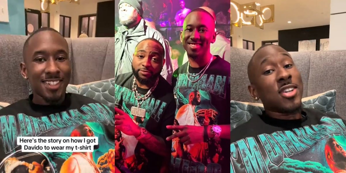 Davido fan shares story of how he successfully got him to wear his custom 'Unavailable' T-shirt at AWAY Festival in Atlanta