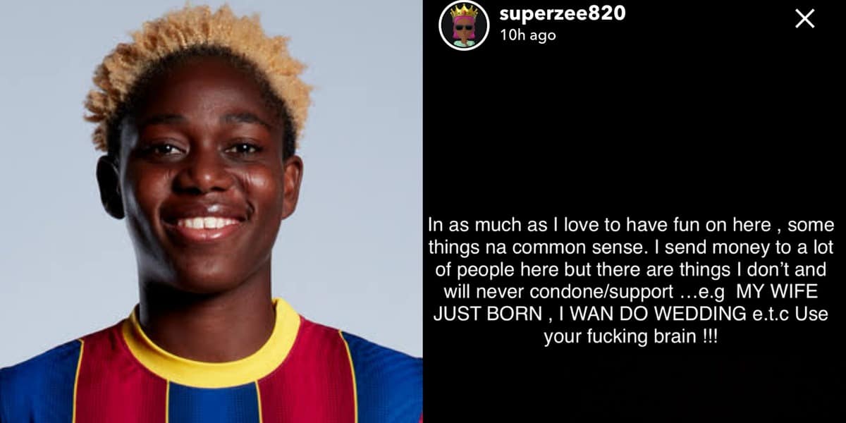 "My wife just born, I wan do wedding" - Asisat Oshoala knocks people who flood her DMs asking for money