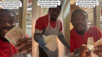 "₦250k a day, ₦ 7.5m a month" - Man causes stir, shows off £200 earned from cleaning buttocks of a caucasian man