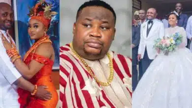 “E pain me oh” - Cubana Chief Priest recalls attending wedding, writes about Isreal DMW and his estranged wife, Sheila