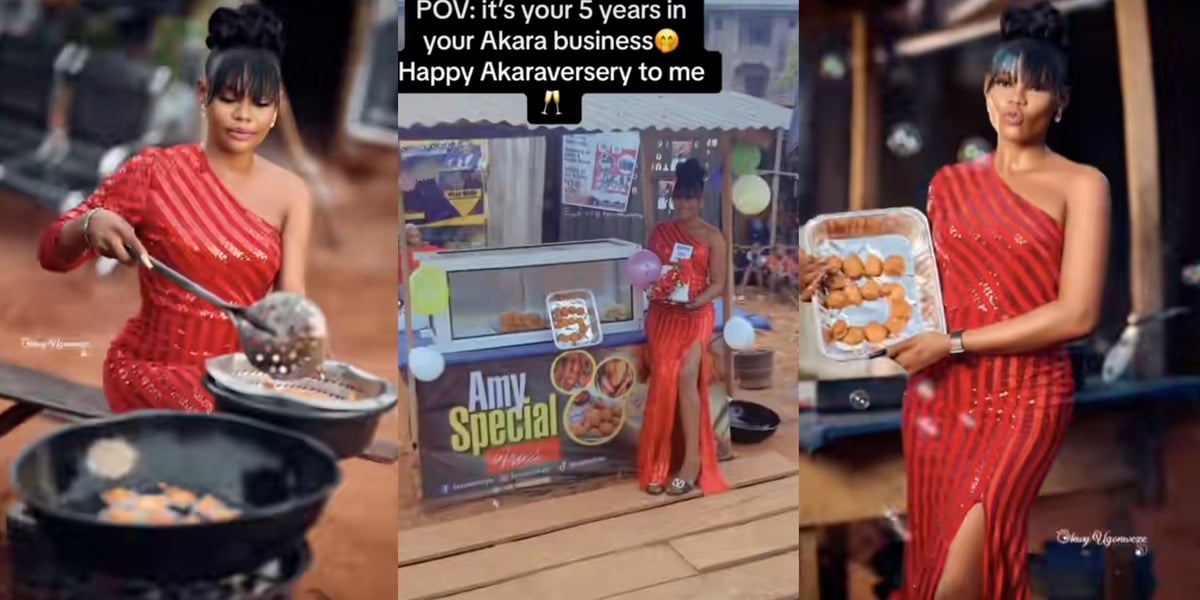 "Happy Akaraversary to me" - Hardworking Nigerian lady stuns many as she celebrates 5 years of selling Akara