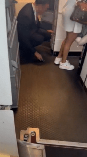 Video shows male flight attendant upskirting a woman as she boarded plane