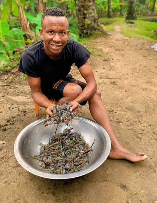 Man stuns many as he shows off his massive shrimp farm