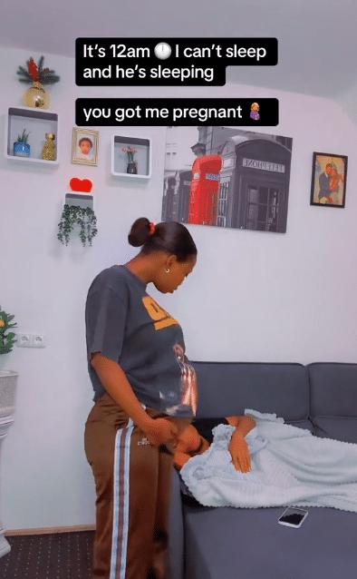 "You got me pregnant" - Lady causes buzz as she wakes husband in the midnight for sleeping while she couldn't sleep