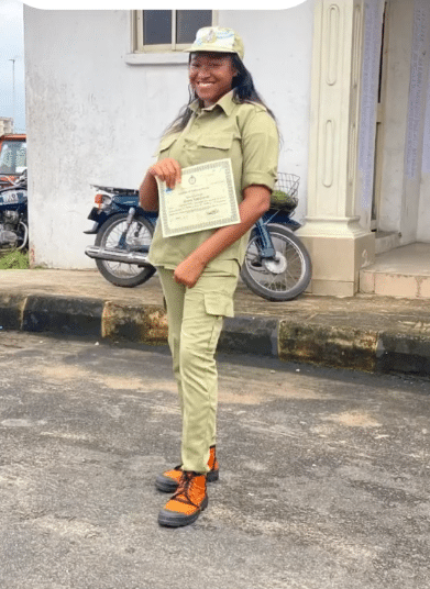 "From NYSC POP to UK" - Lady travels abroad immediately after youth service, shares her journey