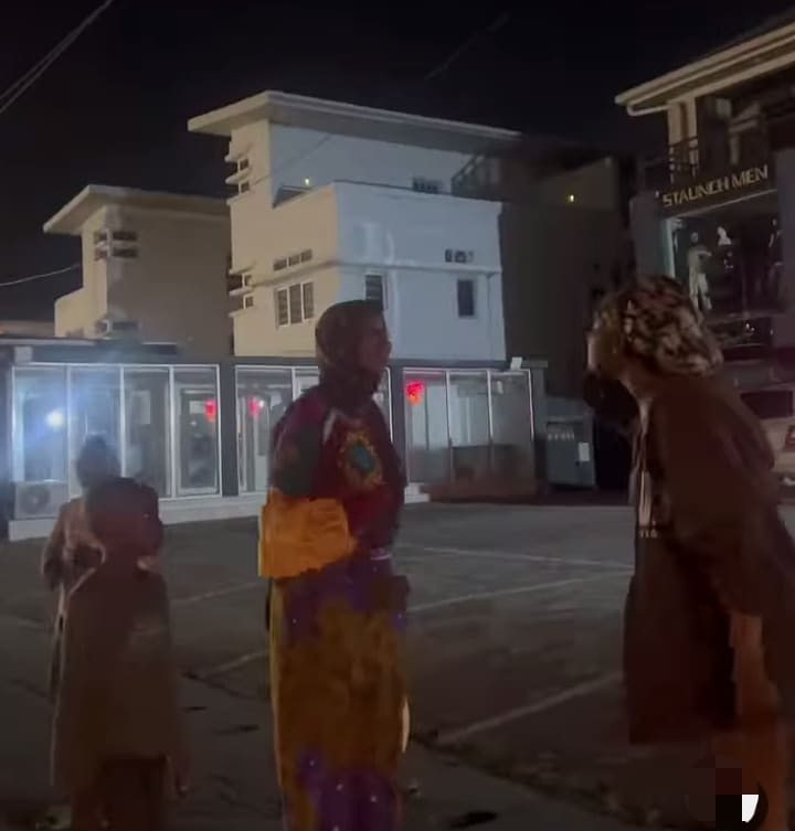 Lady woman house sleeping outside