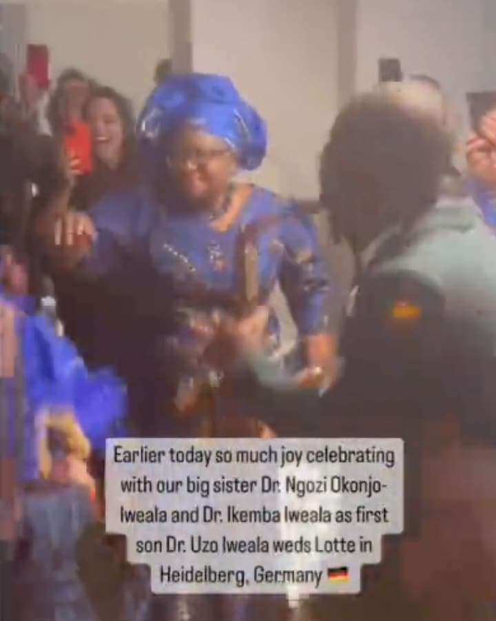 Ngozi Okonjo-Iweala dancing wedding son's 