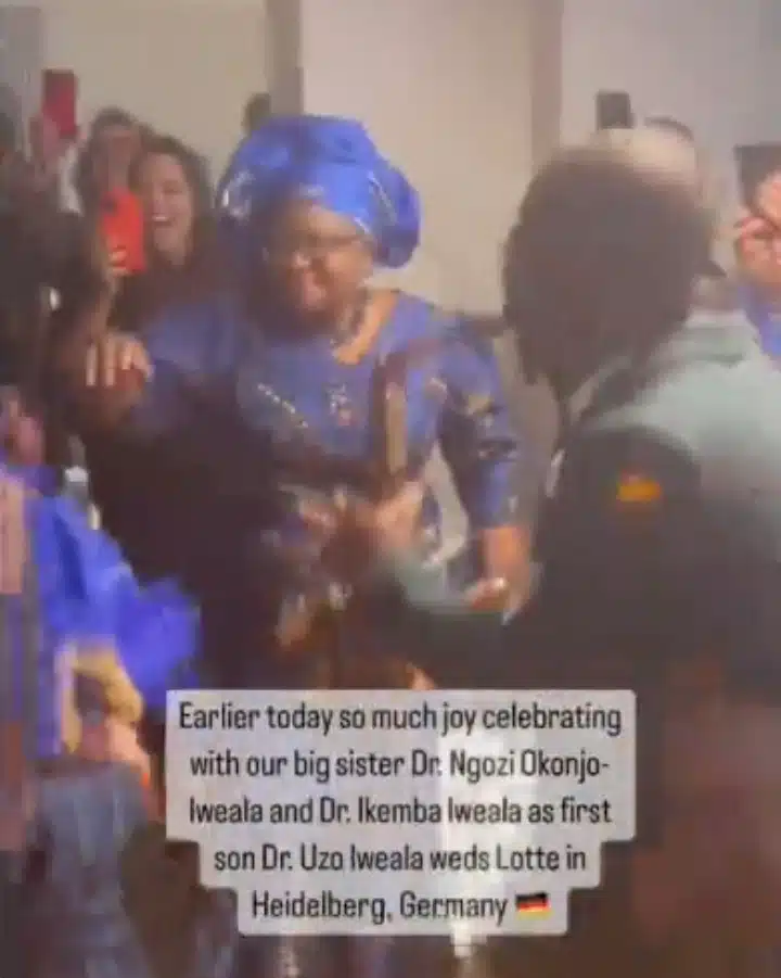 Ngozi Okonjo-Iweala dancing wedding son's 