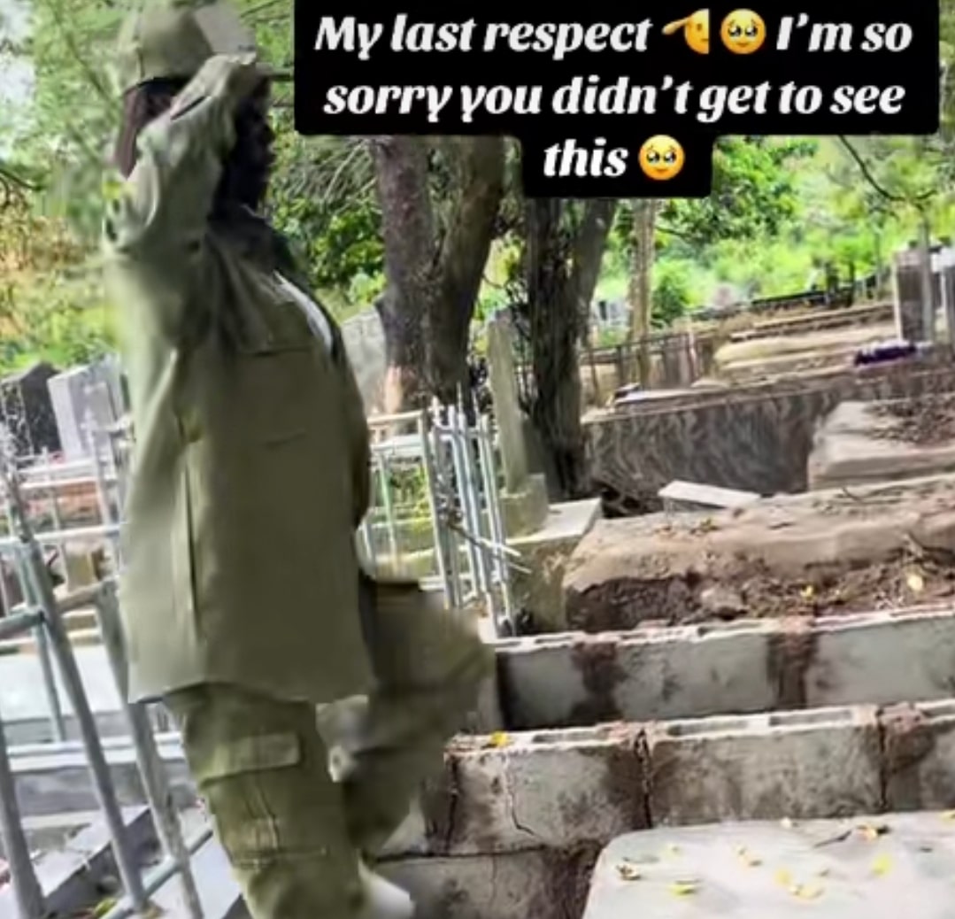 Youth corper late mother's burial ground NYSC last respects