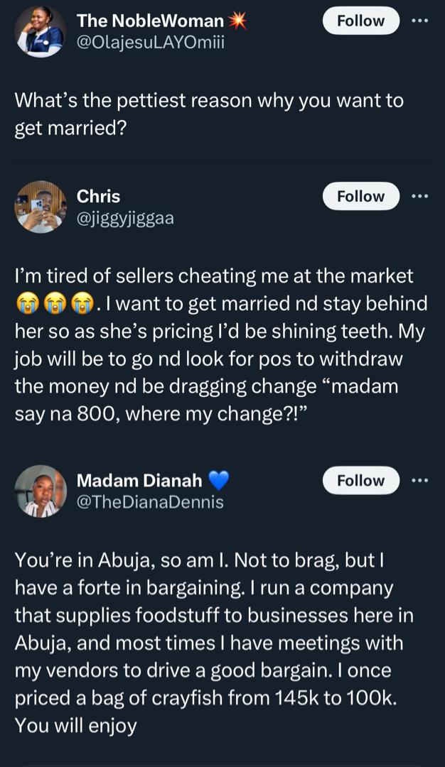 Lady smoothly professes love to man who lamented being terrible at pricing market