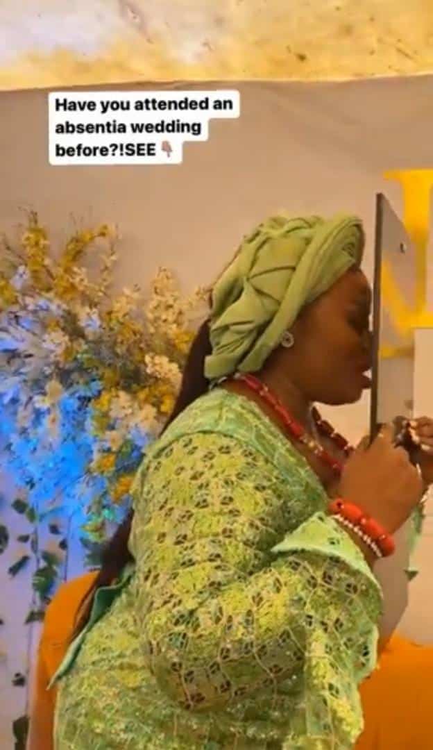 "Very awkward" - Reactions trail bride professing love to photo frame in place of absentee groom