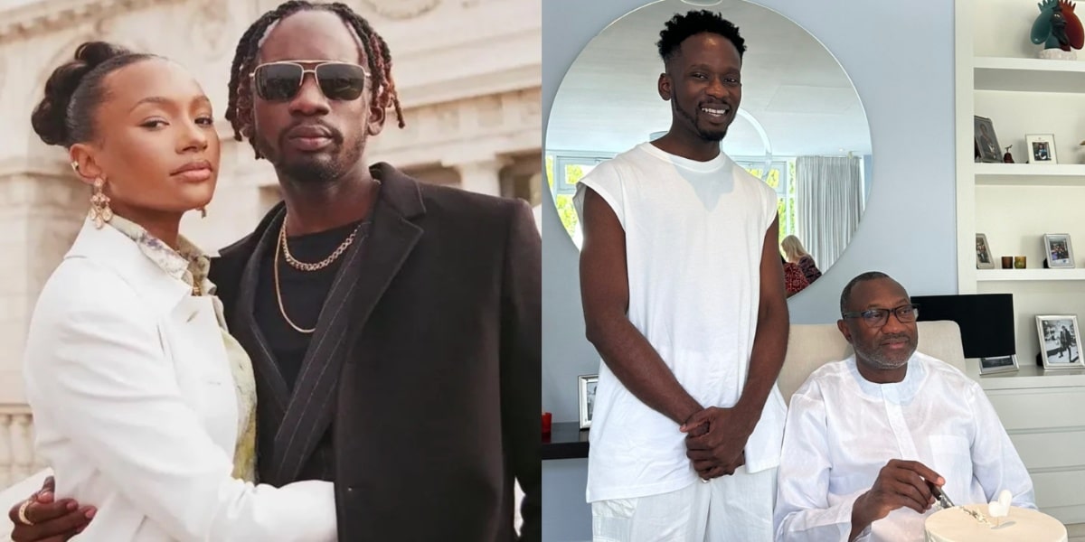 Mr Eazi subtly confirms marriage to Temi, calls Femi Otedola his 'father-in-law' on his birthday