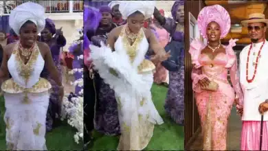 Veekee James’ dress causes a stir at wedding of her staff