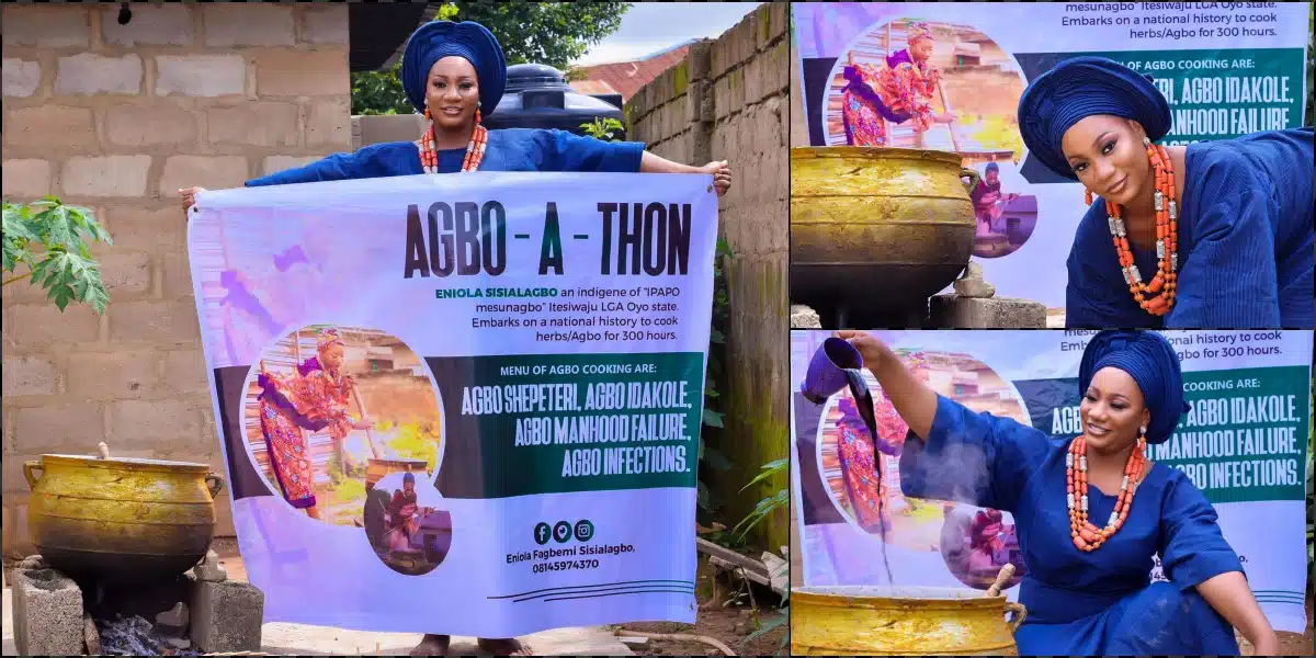 Agbo-A-Thon: Nigerian lady set to cook herbs for 300-hours to set world record