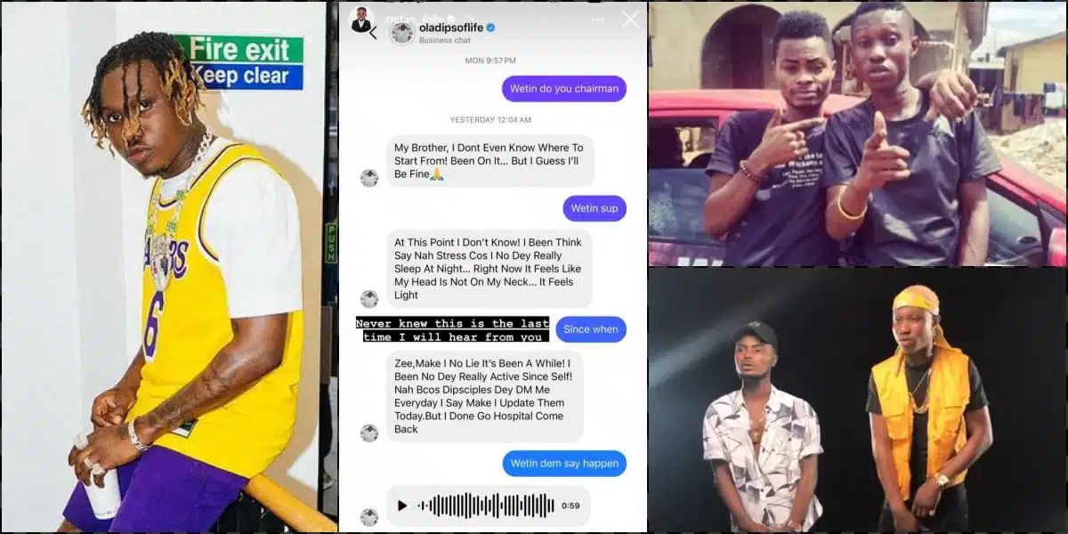 Heartbroken Zlatan Ibile shares last chat with late best friend, Oladips