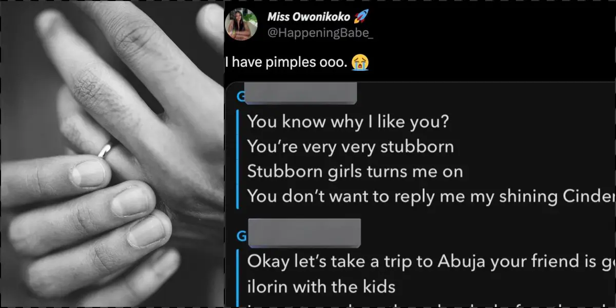 "You can tell they're having an affair" - Reactions as lady leaks chat with her friend's husband