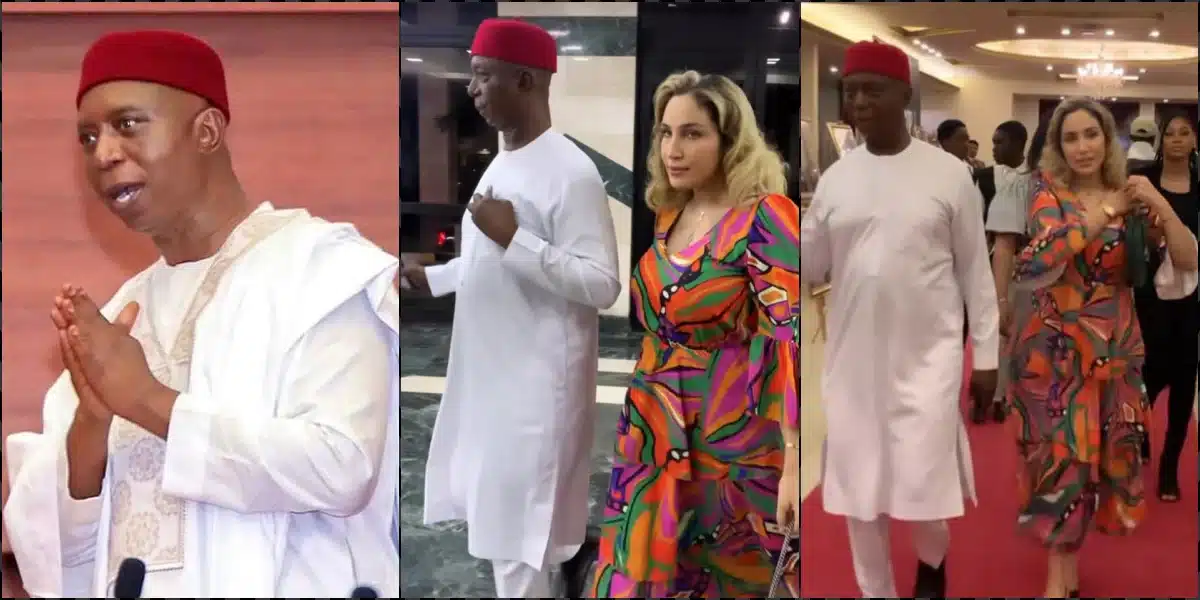 Ned Nwoko spotted with 4th wife, Laila at an international event