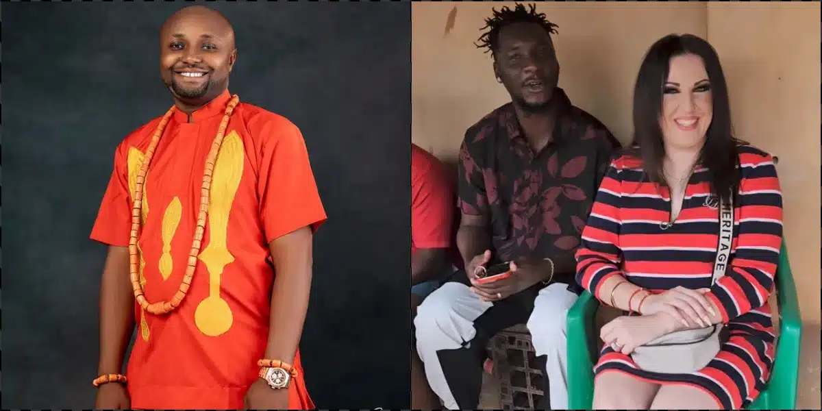 Isreal DMW praises Benin man for bringing caucasian wife from Australia