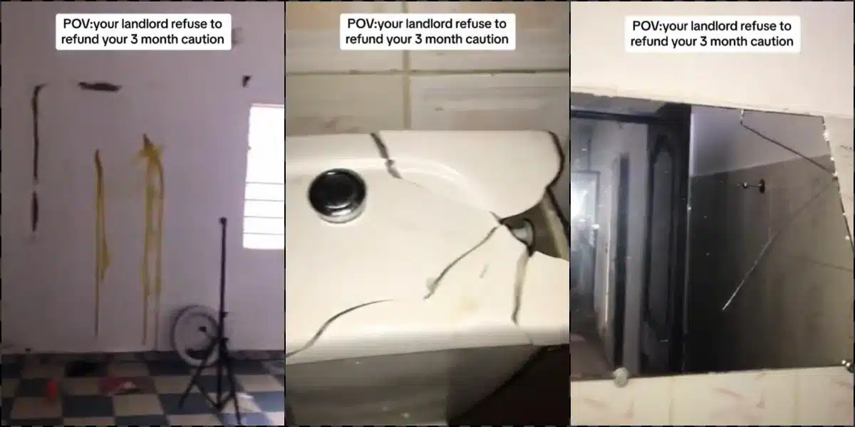 Lady destroys house over landlord's refusal to refund caution fee