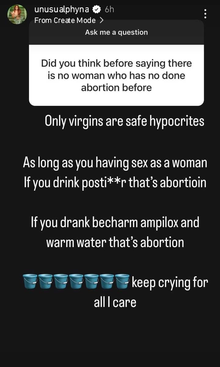 "As long as you drink postinor, it's abortion; keep crying" - Phyna insists