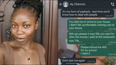 Drama as man refuses to pay N70K for food on first date, accuses lady of N30K fraud