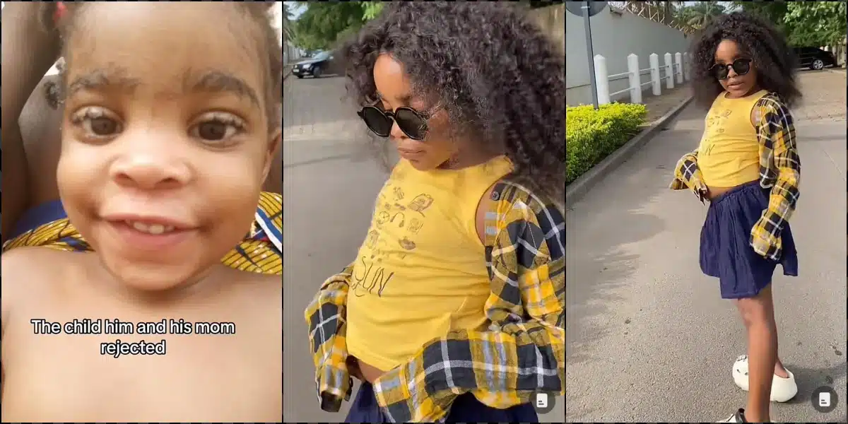 Lady shows transformation of daughter after being rejected by baby daddy