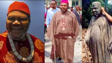 Outrage as lady makes a sculpture of Pete Edochie