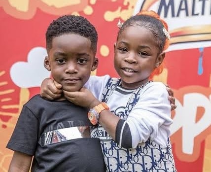 love you sister Tiwa Savage’s son Jamil Davido's daughter Imade argument